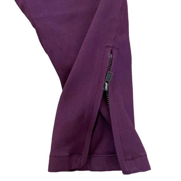 Umgee Burgundy Wine Moto Ankle Zip Leggings Size Small - Picture 5 of 8